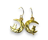 Cat and Moon Earrings/Mom Earrings/ Family Earrings / Cat and Moon - Janine Design