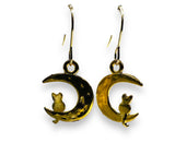 Cat and Moon Earrings/Mom Earrings/ Family Earrings / Cat and Moon - Janine Design