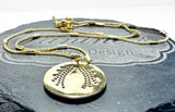 Wings Necklace, medallion, Gift, Gold Filled Medallion, Pave CZ - Janine Design