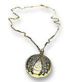 Wings Necklace, medallion, Gift, Gold Filled Medallion, Pave CZ - Janine Design