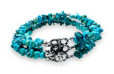 Genuine Turquoise Triple Strand Bracelet