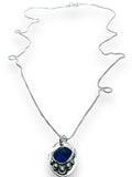 Sapphire Sterling Necklace, September Birthstone Necklace
