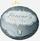 Aquamarine Gemstone Necklace, Layering Necklace-