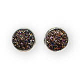 Resin "Druzy " Sparkle Studs/ Stud Earrings/ Colorful Stud Earrings/ Affordable Gifts/Resin Sparkle Stud Earrings
