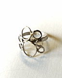 Silver Bubble Ring/Bubble Ring, Silver art ring/ side view