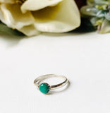 Malachite Stacking Ring Size 10/ green gemstone ring