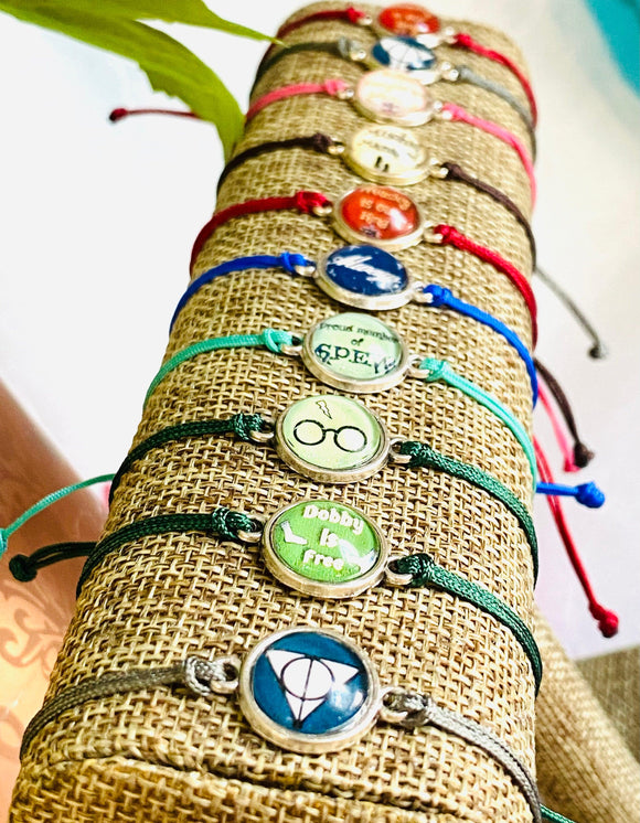 Harry *otter Nylon Bracelets, Fan Bracelets, Inexpensive Gift, Bookworm Bracelet, Wizard Bracelets - Janine Design
