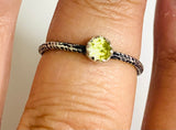 Peridot Ring, silver Ring, Gemstone, size 6.25, Stacking Ring, Silver Ring, Labradorite Jewelry, white Topaz - Janine Design