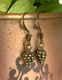 Brass Tiny Pinecones/ Pinecone Earrings