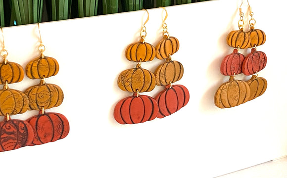 Pumpkin Earrings/Fall Earrings Polymer Clay