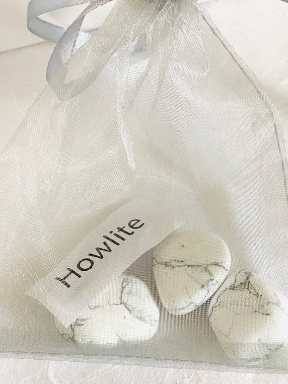Howlite Gemstones  - Authentic Tumbled Crystal / Tumbled Stone