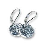 Silver Disk Earrings/Moon Earrings* - Janine Design