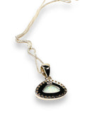 Opal Necklace/Lab Created Gemstone, Teardrop - Janine Design