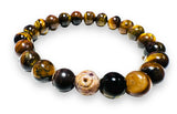 Gemstone Stretch Bracelet-Labradorite, agate, Calcite, Chalcedon - Janine Design