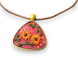 Polymer Clay Floral Sculpted Necklace
