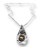Citrine and Moonstone Tag Necklace*