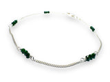Dainty Gemstone Bracelet, Gemstone Bead Chain, Wire Wrapped Bracelet - Janine Design