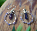 Amethyst Hoop Earrings