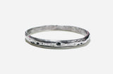 Silver Band, Hammered Silver Band Ring, Silver Texture Ring, Silver Ring/Simple Stacking Ring - Janine Design