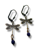 Brass Dragonfly Earrings/Bug Earrings/Nature Earrings