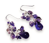 Amethyst Drop Earrings - Janine Design