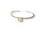 Rough Gemstone Brass Bangle - Janine Design