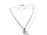 Cubic Zirconia Dot Necklace, Pave Necklace, Gold Necklace*