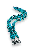 Genuine Turquoise Triple Strand Bracelet