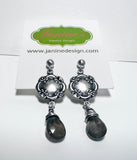 Genuine Labradorite Silver Earrings, Vintsge Looking Earring