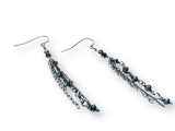 Chain Drop Earrings-hematite Gemstone