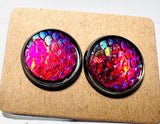 Mermaid Studs/Scale Resin Earrings/Mermaid Earrings - Janine Design