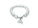 Natural Moonstone moon Beaded Bracelet - Janine Design