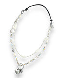 Moonstone and Pearl Double layered Necklace - Janine Design