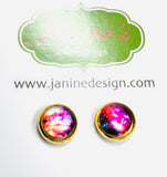 Pretty Pattern Studs/Affordable Earrings, Gift Earrings, Pattern Studs - Janine Design