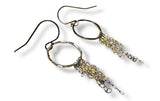 Chain Hoop Earrings, Gold Filled Hoops