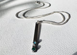 Emerald and Opal Bar Necklace