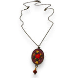 Polymer Clay Floral Sculpted Necklace - Janine Design