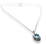 Sapphire Sterling Necklace, September Birthstone Necklace - Janine Design