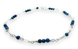 Dainty Gemstone Bracelet, Gemstone Bead Chain, Wire Wrapped Bracelet - Janine Design