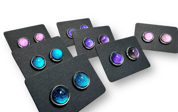 Glitter Color Changing Studs - Janine Design