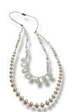 Moonstone and Pearl Double layered Necklace