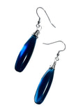 Quartz Gummy Drop Earrings/Ocean Blue Drop Earrings/wire Wrapped earrings - Janine Design