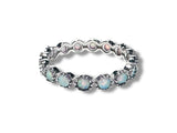 Opal Infinity Band/Sterling Silver Opal Ring