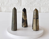 Soothing Crystals - Pyrite Obelisk | Crystal Tower | Reiki Gemstone Crystal