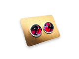 Rose Pattern Studs/Affordable Earrings, Gift Earrings, Pattern Studs - Janine Design