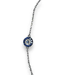 Evil Eye Silver Chain Bracelet - Janine Design