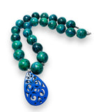 Azurite Chrysocolla Gemstone Necklace - Janine Design