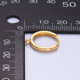 Aim Eternal - 16K Gold Filled 15mm Minimalist Huggie Drop Open Loop Earring Findings | Z1036