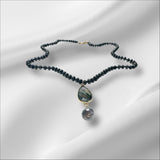 Beaded Pyrite and Labradorite Necklace