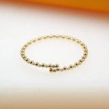 MIA Jewelry - 18K Gold Filled CZ Beaded Adjustable Bracelet